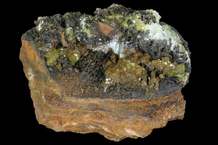 Gemmy, Yellow-Green Adamite Crystals - Durango, Mexico #88887